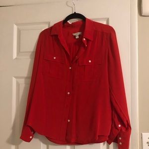 J Crew Silk Long Sleeve Buttondown
